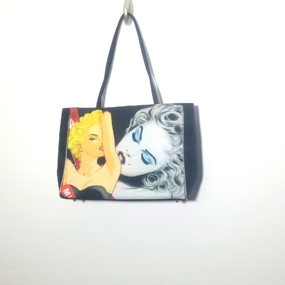 Stylish Black Pop Art Tote Bag